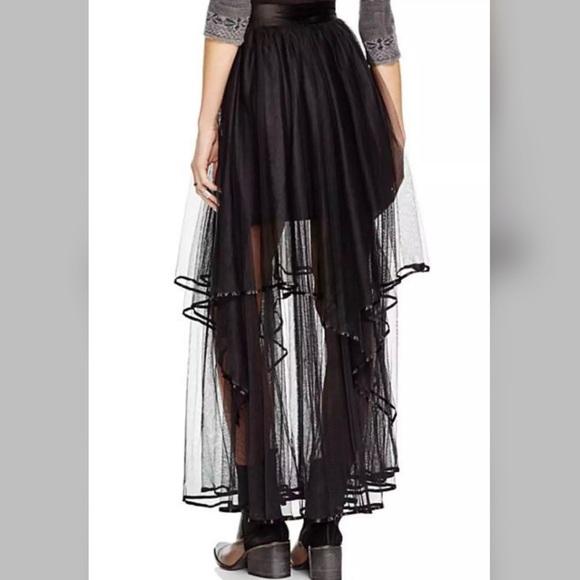 Rare Free People Keep Me Tutu Maxi Skirt Sz 10 - Picture 3 of 8